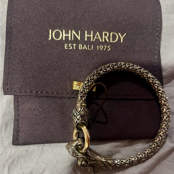 John Hardy dragon naga bracelet 18k gold & sterling silver authentic - Picture 11 of 11